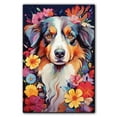 thumbnail image 1 of Australian Shepherd Dog Canvas Wall Art for Living Room, Funny Bathroom Wall Decor, Colorful Animal Painting Gift for Kid Teen Men, 1 of 4