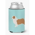 thumbnail image 1 of Australian Shepherd Dog Checkerboard Blue Can or Bottle Hugger, 1 of 1