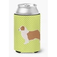 thumbnail image 1 of Australian Shepherd Dog Checkerboard Green Can or Bottle Hugger, 1 of 1