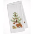 thumbnail image 1 of Australian Shepherd Dog Merry Christmas Tree White Kitchen Towel Set of 2 Dish Towels, 1 of 3