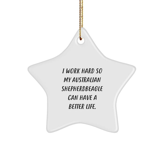 Australian Shepherd Dog Star Ornament Gifts from Men to Friends for Christmas