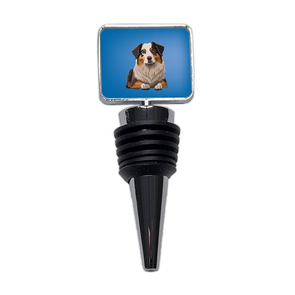 Australian Shepherd Dog Wine Bottle Stopper Cap Plug