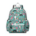 thumbnail image 1 of Australian Shepherd Dog and Flower Backpack for School,Cute School Bag,Schoolbag with Adjustable Shoulder Straps & Padded Back,13.4"x11"x4.7", 1 of 6
