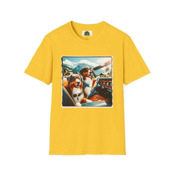 Australian Shepherd Dogs In Car