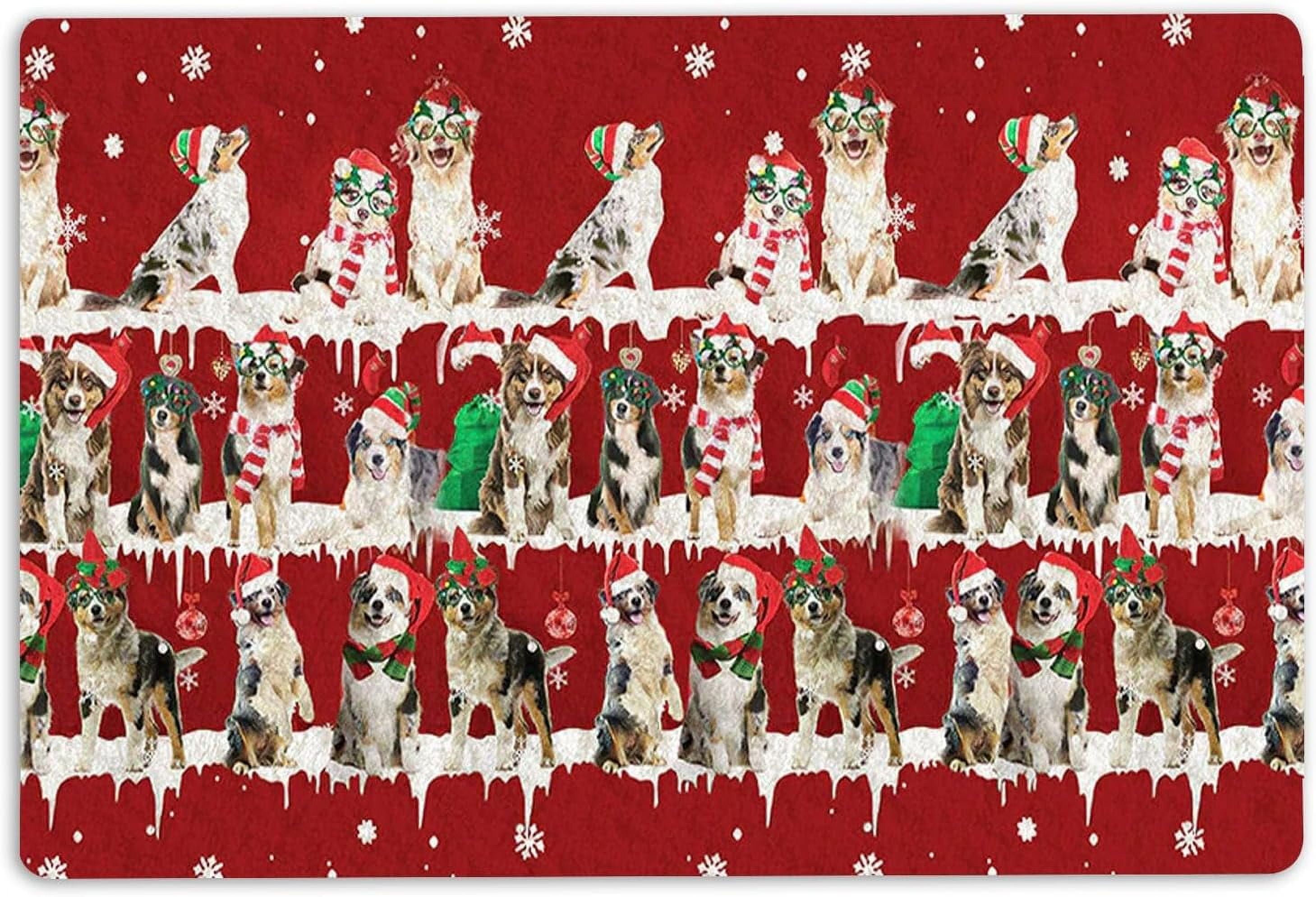 Australian Shepherd Door Mat Australian Shepherd Merry Christmas