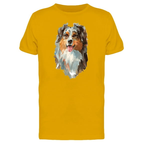 Australian Shepherd Drawing T-Shirt Men -Image by Shutterstock, Male Medium