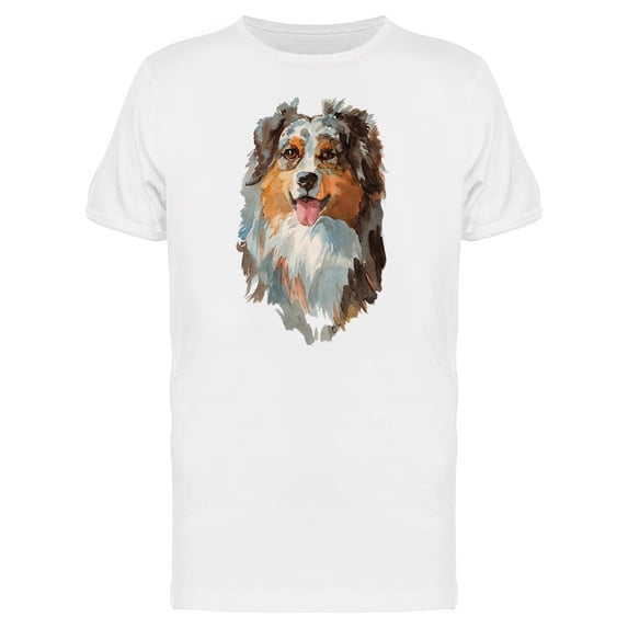 Australian Shepherd Drawing Tee Men's -Image by Shutterstock