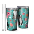 thumbnail image 1 of Australian Shepherd Floral 10oz Tumblers Stainless Steel Tumbler with Lid and Straw,Vacuum Insulated Double Wall Travel Tumbler Cups with Cleaning Brush for Coffee, Tea, 1 of 4