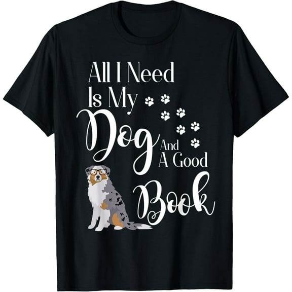 Australian Shepherd Gifts Dog Book Reading Love Mini Aussie T-Shirt