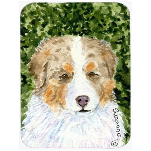 Australian Shepherd Glass Cutting Board- Large
