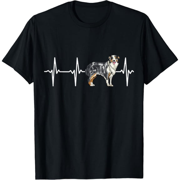 Australian Shepherd Heartbeat Love My Dog T-Shirt