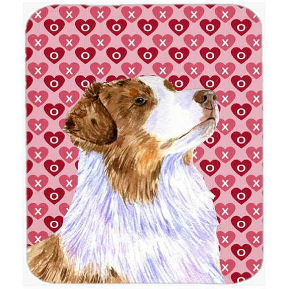 Australian Shepherd Hearts Love And Valentines Day Mouse Pad, Hot Pad Trivet