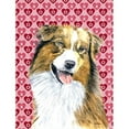 thumbnail image 1 of Australian Shepherd Hearts Love Valentines Day Flag - Garden Size, 1 of 1
