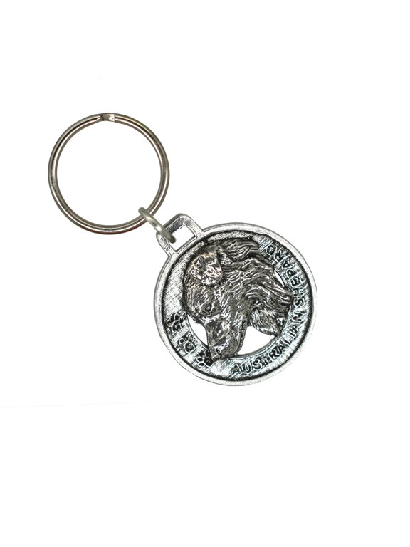 Australian Shepherd Keychain, Herding Dog, Canine, AKC, Pewter, Keys, Key Fob, Key Chains, Over 100 Dog Designs Available, Made in the USA, Creative Pewter Designs. D016KC