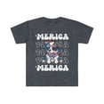 thumbnail image 1 of Australian Shepherd 'Merica Patriotic T-Shirt Cute Aussie 4th of July Top, 1 of 2