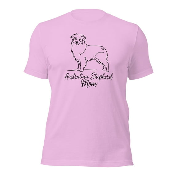 Australian Shepherd Mom T-Shirt,Dog Lover Gift,Pet Owner Tee (Lilac, M)