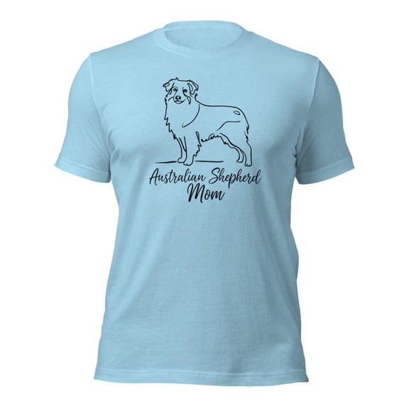 Australian Shepherd Mom T-Shirt,Dog Lover Gift,Pet Owner Tee (Ocean Blue, 4XL)