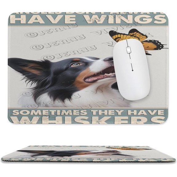 Australian Shepherd Mouse Pad 8x10 in, Premium Stitched Edge Computer Mousepad with Smooth Tracking Surface and Non-Slip Rubber Bottom, Cute Australian Shepherd Artwork for Desk Decor