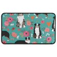 thumbnail image 1 of Australian Shepherd Pioneer Flower Door Rugs,Washable Non Slip Door Mats Indoor,Decorative Door Mats,Entry Mat Indoor for Entrance,Bedroom,Kitchen,Bathroom,30"x17", 1 of 6