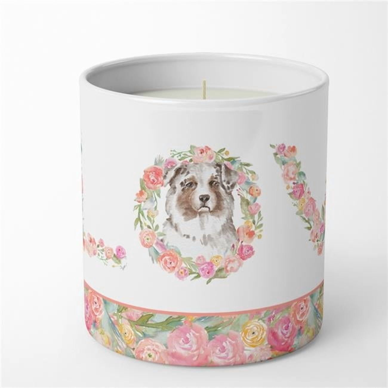 Australian Shepherd #4 LOVE 10 oz Decorative Soy Candle 3.25 in x 3.75 in