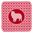 thumbnail image 1 of Australian Shepherd Valentine Hearts Foam Coasters - Set 4, 3.5 x 3.5 In., 1 of 1
