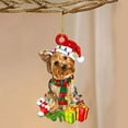 thumbnail image 1 of Australian Shepherd Wearing Red Reindeer Hat with String Light 2D Flat Car Rear View Mirror Accessories Christmas Tree Ornament Decoration Hanging Charm Interior Rearview Pendant Decor Gift, 1 of 6