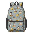 thumbnail image 1 of Australian Shepherd and Floral 17" Waterproof Oxford School Backpacks for Teens, S-Shape Padded Straps, for School, Travel, Hiking, Camping, 1 of 5