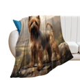 Australian Silky Terrier Soft Warm Bedding Fleece Throw Blanket for
