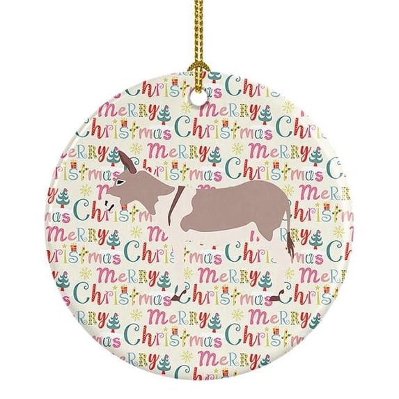 Australian Teamster Donkey Christmas Ceramic Ornament 2.8 in x 2.8 in