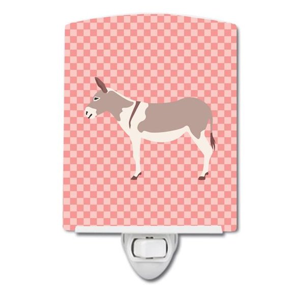 Australian Teamster Donkey Pink Check Ceramic Night Light