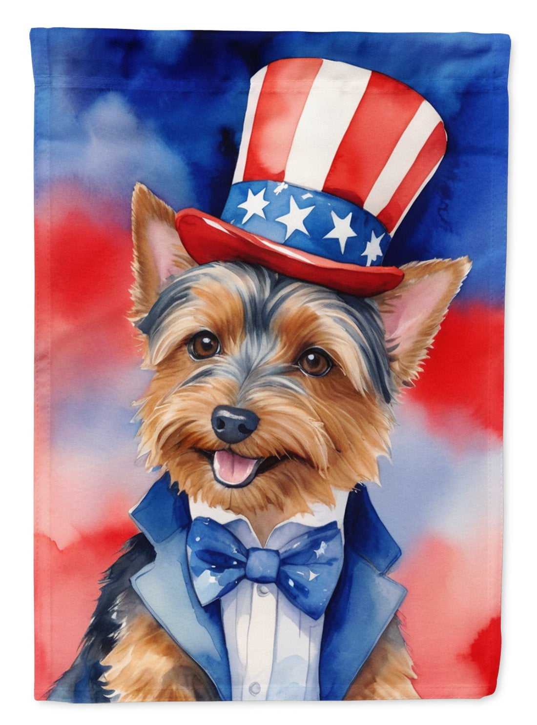 Australian Terrier Patriotic American House Flag 28 in x 40 in