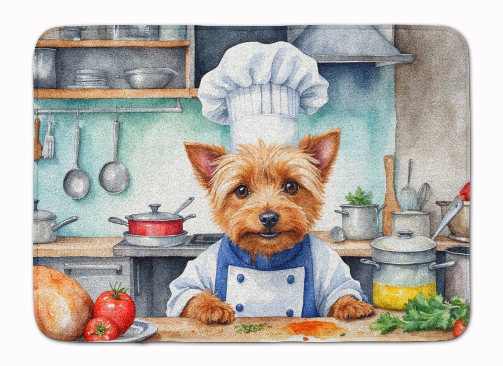 Australian Terrier The Chef Memory Foam Kitchen Mat