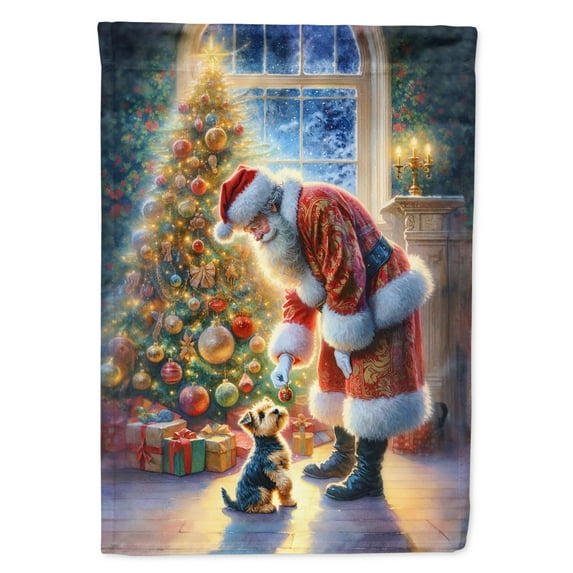 Australian Terrier and Santa Claus Garden Flag