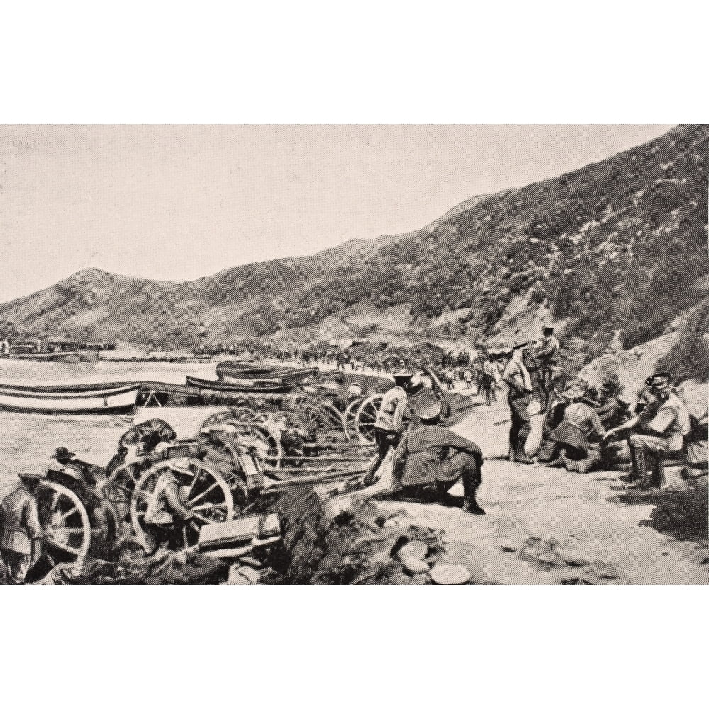 Australian Troops On Anzac Cove Gallipoli Peninsula Turkey 1915 From ...