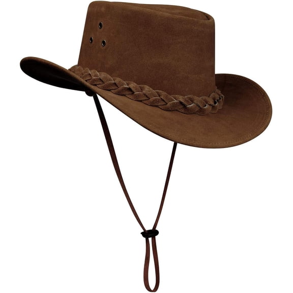 Australian Unisex Western Cowboy Hat Real Suede Outback Riding Dancing Classic