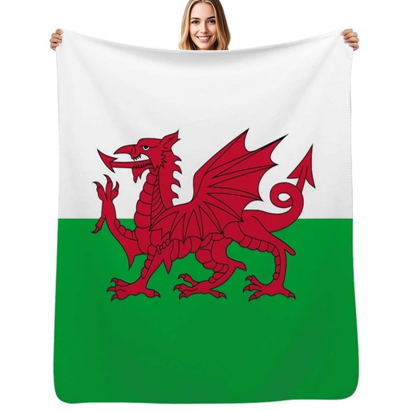 Australian Welsh heritage flag Flannel Blanket Warm Soft Bedding Throws Winter Camping Chair Sofa Bed