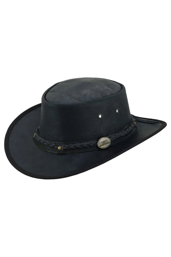 Australian Western Style Crushable Leather Outback Hat