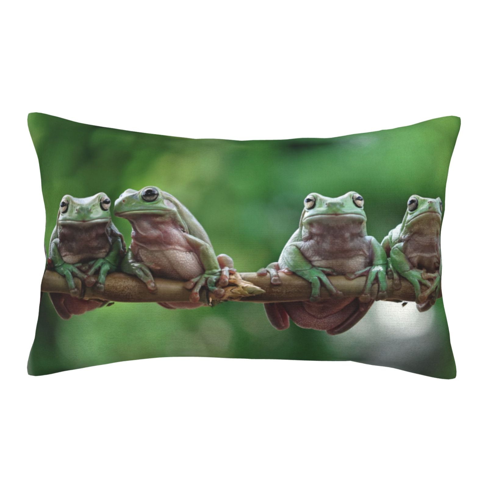 Australian White Tree Frog Branch Throw Pillow Covers 16" x 24