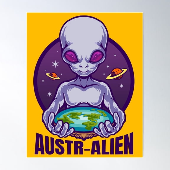 Australien Ufo Poster Wall Art, Modern Wall Decor For Living Room Bedroom, 16x24 UNFRAMED