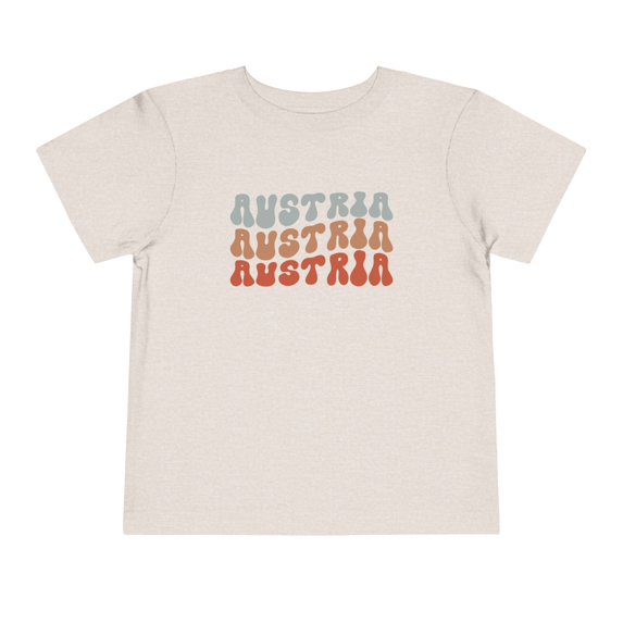 Austria Austrian Pride Retro 70s Toddler Shirt Gifts Boy Girl Size 2T-5T