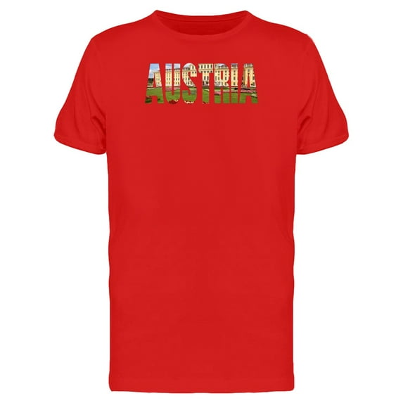 Austria Country Word With Photo T-Shirt Men -Image by Shutterstock, Male XX-Large