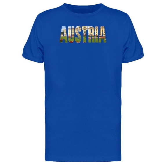 Austria Country Word With Photo Tee Men's -Image by Shutterstock