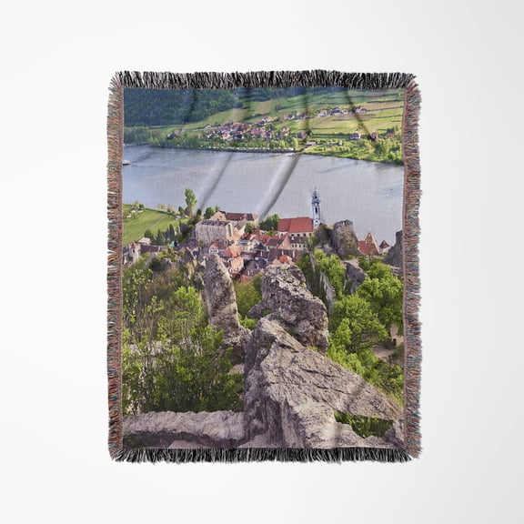 Austria, Durnstein, Wachau Valley, Danube River - Eu03 Mgl0036 - Miva Stock, Woven Blanket