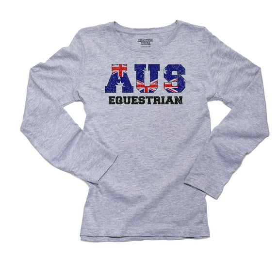 Austria Equestrian - Olympic Games - Rio - Flag Women's Long Sleeve Grey T-Shirt