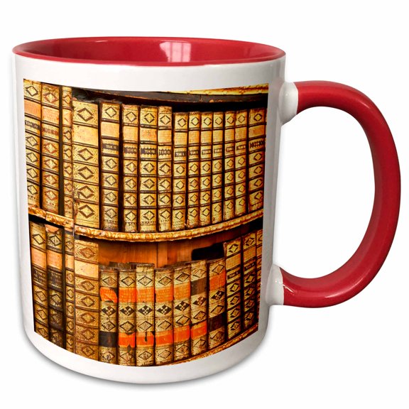 3drose, Austria, Melk Abbey Library-eu03 Rdu0016 - Richard Duval, 11oz Two-tone Red Mug