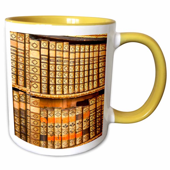 3drose, Austria, Melk Abbey Library-eu03 Rdu0016 - Richard Duval, 11oz Two-tone Yellow Mug