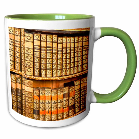 3drose, Austria, Melk Abbey Library-eu03 Rdu0016 - Richard Duval, 15oz Two-tone Green Mug