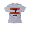 thumbnail image 1 of Austria Olympic - Judo - Flag - Silhouette Girl's Cotton Youth Grey T-Shirt, 1 of 2