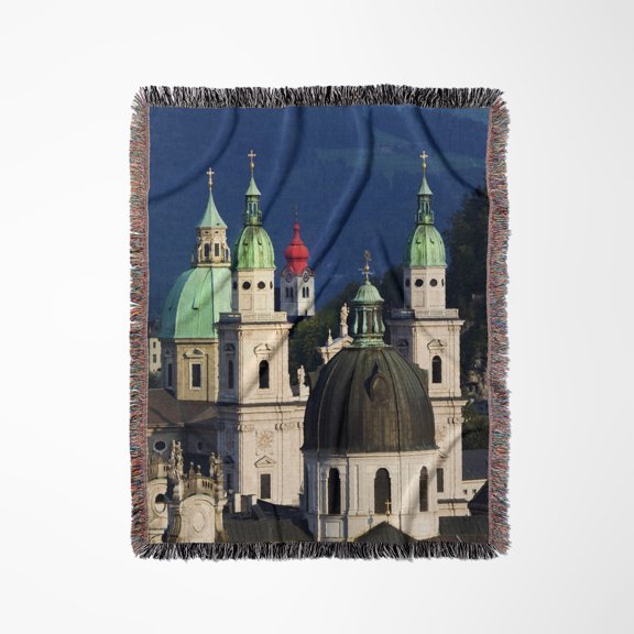 Austria, Salzburg, Cathedral Domes-Eu03 Bja0013 - Janyes Gallery, Woven Blanket