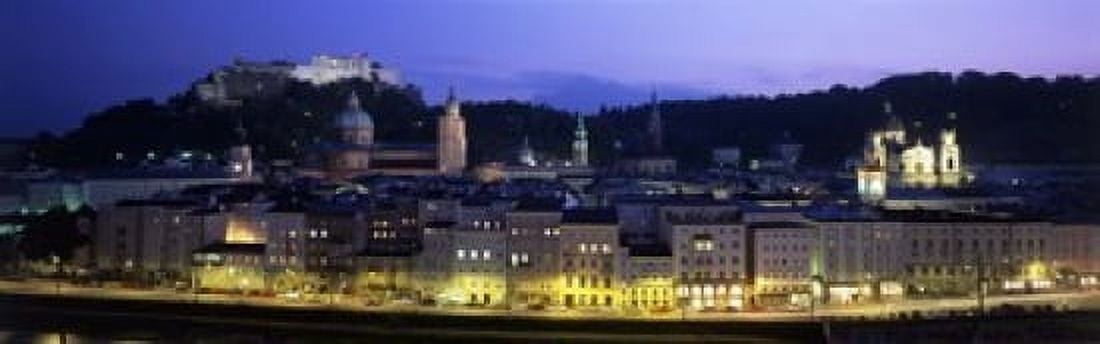 Austria Salzburg Salzach River Canvas Art - Panoramic Images (18 x 6)